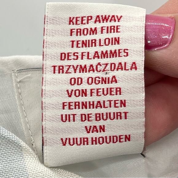 Joie Linen Blend Mini Sun Dress Striped Blue White Milkmaid Beachy Preppy Size 2 - Picture 11 of 12